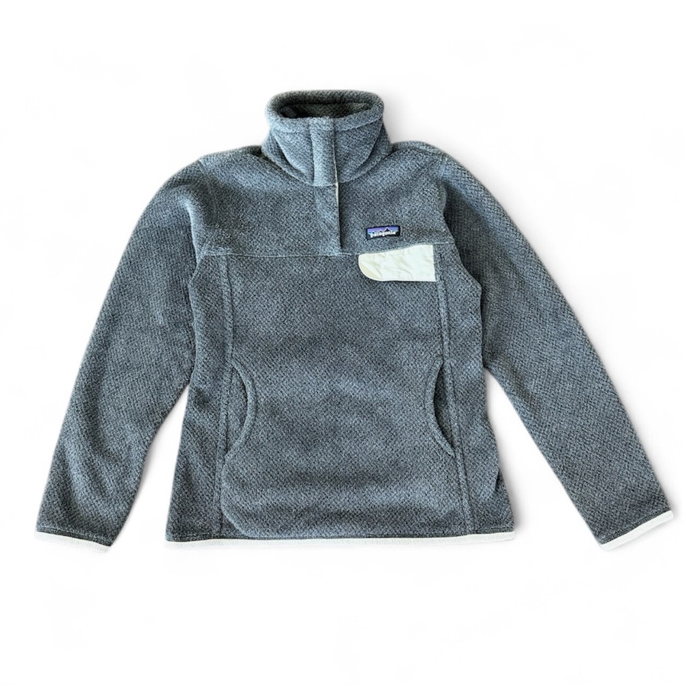 Patagonia Women’s Re-Tool Snap-T Pullover Fleece Jacket Gray XS Eco